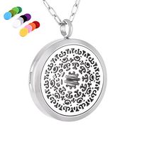 constantlife Fashion Oil Diffuser Locket Stainless Steel Essential Oil Fragrancy Jewlery with Link Chain