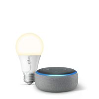 Echo Dot (3rd Gen) Heather Gray Bundle with Sengled Wi-Fi Smart Bulb