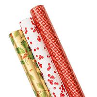 Caspari Berry Gathering Wrapping Paper Trio - Three 30" x 8' Gift Wrap Rolls