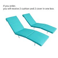 2Pcs Turquoise Cushion and Cover of Only Jetime Armless and Armed Lounge Chair