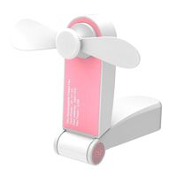 Ronessy Travel Fan Hand Fan Personal Fan Mini Handheld Fan Battery Operated Rechargeable Portable Hiking Fan Red (Single Head, Pink)