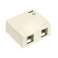 Leviton 41089-2TP 2-Port QuickPort Surface Mount BOX, Light Almond