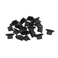 uxcell 20Pcs Black Dust Plastic Cover For IPhone 5 Lightning