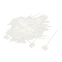uxcell HCT-110 Nylon Zip Ties Write On Wire Cord Power Cable Label Mark Tags 100 Pcs