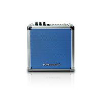 Pure Acoustics Wireless Portable Bluetooth PA Speaker System with Built-in Rechargeable Battery - Includes Wireless Mic MCP-50 Entertainment Medium Sized - Blue Grille