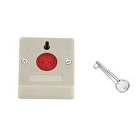 Mini Panic Button, DC 24V Wired Safe Security Plastic Family Office Mini Emergency Alarm Panic Push Button for Home/Personal Attention Pager