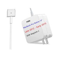 Replacement AC Power Adapter Charger Supply 60W Compatible with Late 2012 2013 2014 2015 Apple MacBook Pro Retina 13 inch A1425 A1435 A1502 (ZA-APPLE-60W-MS2)