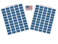 Made in USA! 100 Country Flag 1.5" x 1" Self Adhesive World Flag Stickers, Two Sheets of 50, 100 Sticker Flags Total (European Union)