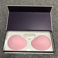 Electric Breast Massager, USB Chargeable Vibration Bust Lift Enhancer Machine with Infrared Hot Compress Function and Remote Control for Chest Enlargement Anti Sagging Breast Dredge,Pink