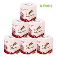 Toilet Paper White Toilet Tissue Roll, ERACII 6 Rolls 4-ply Premium Home Kitchen Bath Toilet Paper Vulk, Super Soft Toilet Paper Rolls, Toilet Tissue for Home Hotel Office Use, 1,45lb