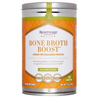 Reserveage - Bone Broth Boost, Grass-Fed Collagen Protein to Support for Strong Joints, Bones, and Youthful Skin, Dairy Free, Gluten Free, Paleo, Vegetable, 2.12 oz (12 Sachets)