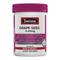 Swisse Ultiboost Grape Seed Supplement | Promotes Skin Health & Collagen Production | Improves Circulation & Potent Antioxidant & Vitamin C | 300 Tablets