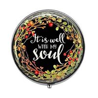 It is Well with My Soul - Religious Pill Box - Bible Quote Pill Box - Glass Candy Box