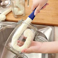 Trycooling Flexible Bottle Cleaning Brushes Bendable Long Handle Sponge Cleaning Brush Tumblers (Random Color)