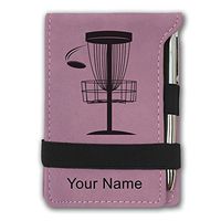 Mini Notepad, Disc Golf, Personalized Engraving Included (Pink)
