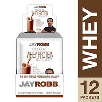 Jay Robb Whey Isolate Protein Powder, Low Carb, Keto, Vegetarian, Gluten Free, Lactose Free, No Sugar Added, No Fat, No Soy, Nothing Artificial, Non-GMO, Best-Tasting (Convenient Individual Serving Packet, Chocolate)