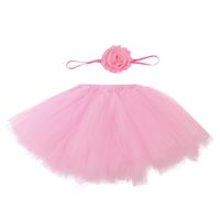 Sunbona Newborn Photography Props,Baby Girl Photo Prop Lace Tutu Skirt Dress Headband Outfit Clothes Set (C)