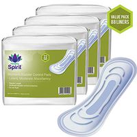 Healthy Spirit Women's Bladder Control Pads Liners with Moderate Absorbency, White, 88 Count