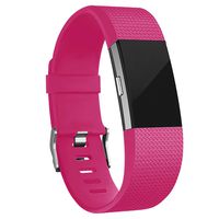 iGK Replacement Bands Compatible for Fitbit Charge 2, Adjustable Replacement Bands with Metal Clasp Classic Edition Rose Small