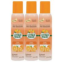 Citrus Magic 3-Pack Natural Odor Eliminating Air Freshener Spray, Fresh Orange, 3-Ounce(Fresh Orange Scent)