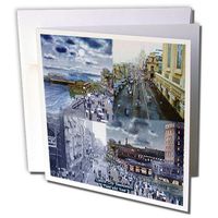 3dRose Atlantic City Boardwalk - Then and Now - Greeting Cards, 6 x 6 inches, set of 12 (gc_47337_2)