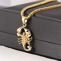 Jewelry Fashion Scorpion Pendant Necklace Scorpion Necklace Hip Hop