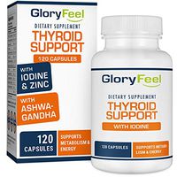 Thyroid Support Supplement with Iodine - Metabolism, Energy and Focus Formula - 60 Day Supply - Vegetarian & Non-GMO - Vitamin B12 Complex, Zinc, Selenium, Ashwagandha, Copper & More