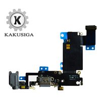 Kakusiga Compatible with iPhone 6s Plus USB Charging Port Dock Connector Flex Cable + Microphone + Headphone Audio Jack Replacement for iPhone 6S Plus 5.5" (Black)