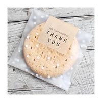 Edtoy Food Grade White Dots Scrub Bags Self-Adhesive Cookies Candy Bags (7 * 7cm)