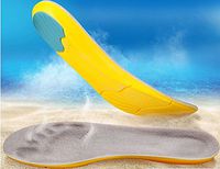 Shoe Insole Insert Orthotic Memory Foam Insoles Shock Absorption and Cushioning Suitable Chronic Daily Sports Unisex Insoles (Yellow, Men's(5-10 US)/Women's(7-12 US))