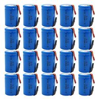 BAOBIAN 4/5 SubC Sub C Rechargeable Battery NiCd with Tabs 1.2V 2200mAh for Power Tools(20 Pcs)