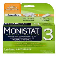Monistat 3-Day Yeast Infection Treatment | Suppositories + Itch Relief Cream