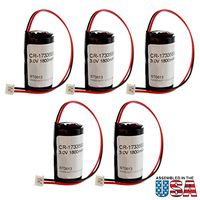 5pc Exell Battery 3V Lithium PLC Computer Backup Battery Replaces Dantona COMP-221, Modicon 990XCP98000, Modicon 990XCP980000, Modicon CR17335SE-WR, Modicon Quantum PLC