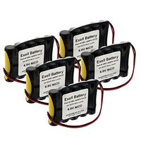 5pc Exell 6V 1000mAh (5xAA) NiCd Custom Battery Pack w/Wire Leads