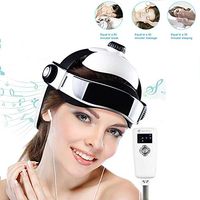 Qnlly Electric Head Massager Multifunctional 4 Modes Massage Helmet with Soothing Music and Intelligent air Pressure to Relax and Relieve The Headache