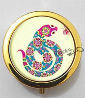 BlackKey Snake 3-Compartment Decorative Pocket Gift Box Case Organizer for Pill, Color 2 -2218