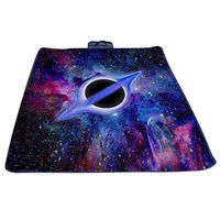 Lazapa Waterproof Picnic Blanket, Mysterious Starry Sky Print Anti Sand Beach Mat Outdoor Sandproof Folding Travel Camping Blanket Multipurpose Carpet Festival Blanket Camp Grass Mat