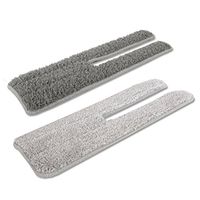 MR. SIGA Dual Action Self-Wringing Flipping Flat Mop Refill (Included 1 Microfiber Pad Refill & High Density Fiber Pad Refill), Size 12.5’’X 4.3’’ (32 x 11cm)