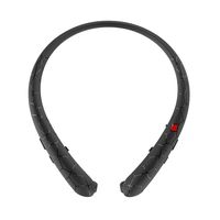 Bluetooth Headphones, TeaBoy Flexible Wireless Neckband Headset with Retractable Earbuds, Sports Sweatproof HD Stereo Noise Cancelling Stereo Earphones with Mic (Call Vibrate Alert,18 Hrs Playtime)