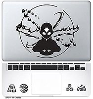 SPOT-IT Crafts Aang Avatar The Four Elements Fire Water Earth Air The Last Airbender 2 IN 1 COVER + TRACKPAD / PALM REST / KEYPAD VINYL DECAL STICKER FOR MACBOOK / LAPTOP / NOTEBOOK