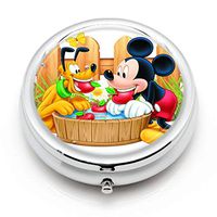 DISNEY COLLECTION Pill Case Mickey Mouse and Pluto Cute Waterproof Daily Medicine Personal Delicate Portable Travel Pill Box