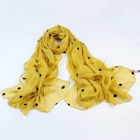 Hqysjin Ladies Silk Scarves Candy Dots Dot Shawl Beach Towel,Yellow,178128cm