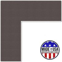 10x12 Weatherwood / Chestnut Custom Mat for Picture Frame with 6x8 opening size (Mat Only, Frame NOT Included)