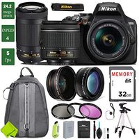 Nikon D3500 DSLR Camera with 18-55mm Lens Bundle 3 (18-55mm VR & Nikon 70-300mm VR, Standard Warranty)
