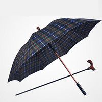Walking Stick Umbrella Long Straight Handle Super Strong Against The Wind Anti-Skidding Mobility Support Aid Gift for Old Man HOJZ