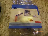 goody 3 pcs pack clear travel pouches