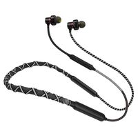 URIZONS Thread-Wrapped Bluetooth Earbuds Wireless Earphone with Microphone Magnetic Neckband Headsets HiFi Stereo Sound Noice Cancelling earplugs 18 Hours Playtime (Black)