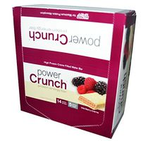 BNRG, Power Crunch Protein Energy Bar, Wild Berry Creme, 12 Bars, 1.4 oz (40 g) Each - 3PC