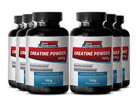 Creatine Supplement for Muscle Growth and Recovery - Creatine Powder 100mg - Premium Strength and Energy Boost with Creatine Powder (6 Bottles)
