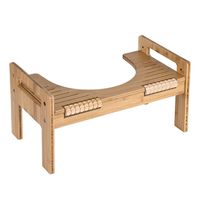 Ama-store Toilet Stool, Squatting Stool, Adjustable Bamboo Squatting Toilet Stool Portable Bathroom Squatting Urinal
